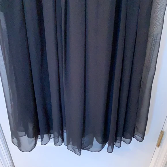 Elegant JACK BRYAN Vtg Black Wide leg Flowy Dressy Evening Skirt Pants Chiffon - Picture 8 of 9